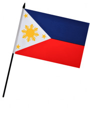 Philippines Hand Flag (9" x 6")
