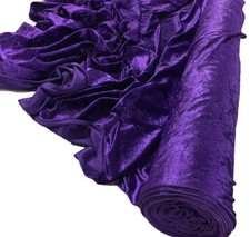 Purple Crushed Velvet Fabric