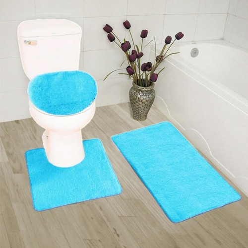 Piece bathroom bath mat - 3-piece,
