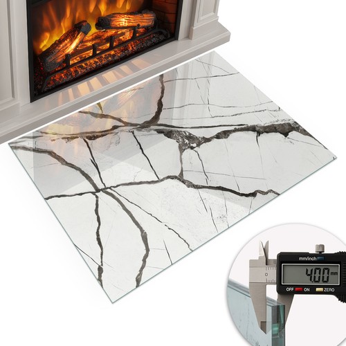 Glass hearth protector for - hearth,