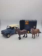 Britains Land Rover Defender, Rice Horse Box & 2 Horses, Vintage Models.