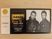 Genuine Oasis Souvenir Ticket