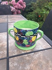 ANTIQUE BOUGH POTTERY SCOTLAND, LARGE 3 HANDLED TYG 1924