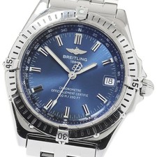 BREITLING Wings A10350 Date Navy Dial Automatic Men's Watch_869480