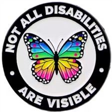 Butterfly rainbow enamel pin - butterfly,