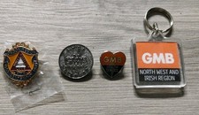 3 GMB Trade Union Badges And