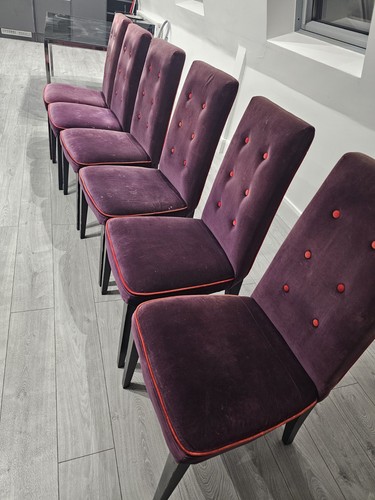 Purple velvet dining - x,