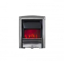 Valor Petrus Dimension Black Silver Chrome Inset Electric Fire 0585025