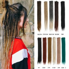 20" 0.6cm Soft Thin Dreadlocks Synthetic Single Ended Dreads Extension SE Dreads