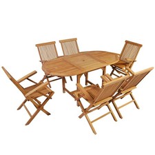 Garden Dining Set Outdoor Dining Set Table and Chairs Solid Teak Wood vidaXL
