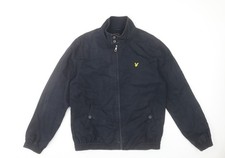 Lyle & Scott Men's Blue Cotton Bomber Jacket Size M Casual