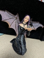 Gothic Fairy Sitting Holding A Crystal Ball By Mystic Legends.