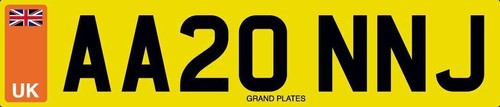 Aaron number plate - number, aa20
