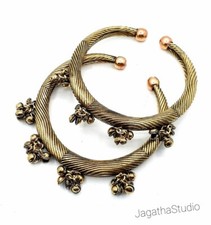 Vintage Indian Arm Cuff Women Bracelet Decorated Upper Arm Bangle Armlet Anklet 