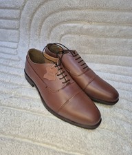Mens brown leather formal - brown,