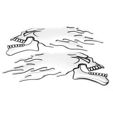 Gas Tank Decals Flame Skull