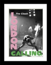  Mounted Framed poster Print. THE CLASH London Calling   PUNK MADE IN UK