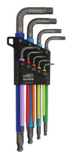Bahco C1997LM/9P 9 Pce Metric Long Ball End Coloured Hex Allen Key Set 1.5-10mm