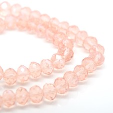 FACETED RONDELLE CRYSTAL GLASS