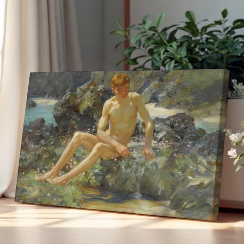 Nude man the rocks henry - man,