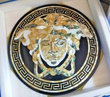 36" Round Black Marble Coffee