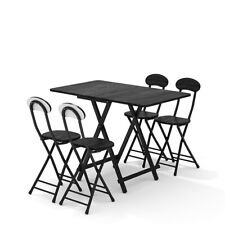 60 70 80 100cm Folding Tables Space Saver Furniture Coffee Dining 2 4 Chairs Set