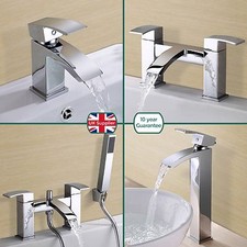 ARKE BATHROOM CHROME SINK BASIN MONO MIXER BATH FILLER SHOWER TAP SOLID BRASS