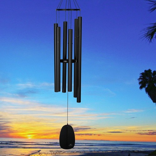 Large wind chime black bells - large,