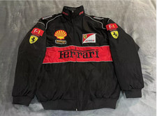 Adult F1 Racing Jacket ,Ferrari Jacket Black AA,Ebroidered Cotton Padded Gifts
