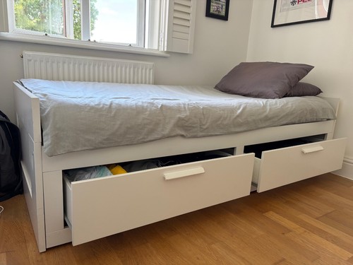 White single bed - white,