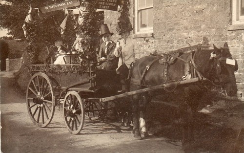 Early postcard horse drawn - postcard, horse-drawn