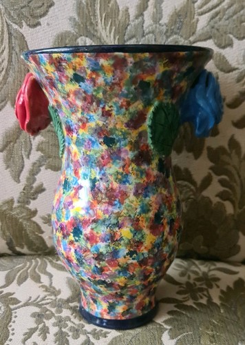 Vtg multicoloured vase mary - vtg,