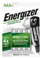 Energizer AAA Rechargeable Batteries 700 mAh Pre-Charged NiMH MN2400 LR03 MICRO