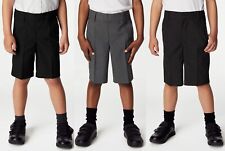 Boys School Shorts Ex M&S Slim Leg Grey Black Charcoal 2 to 16 Years New #4969