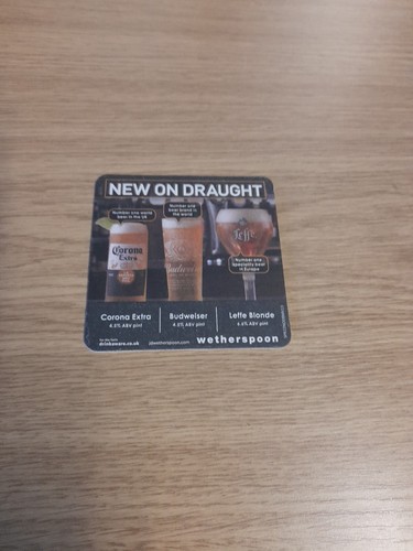 Wetherspoons beermat 2022 - wetherspoons,