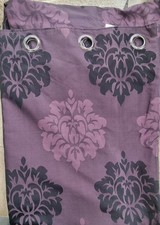 Lounge Curtains, Patterned 1 pair Purple Blackout lined, Great Condition