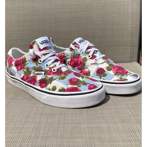 Vans era floral checkered blue - era,