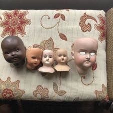 Bisque dolls heads porcelain - dolls,