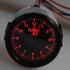 2" 52MM Black Clock gauge 12