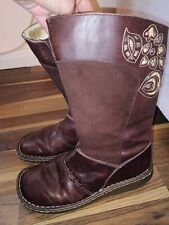 FAT FACE  BROWN LEATHER & SUEDE BOOTS UK 6 EU 40
