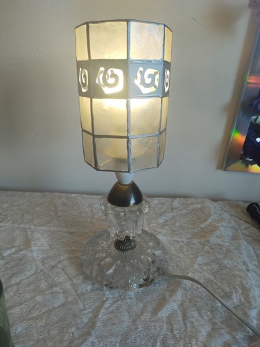 Vintage brass crystal - vintage, glass