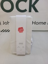 John Lewis Organic Cotton Fitted Travel Cot Sheets Pack of 2 White RRP £22