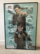 Max Holloway Vs Arnold Allen Signed UFC Fight Poster Framed - Fully Signed