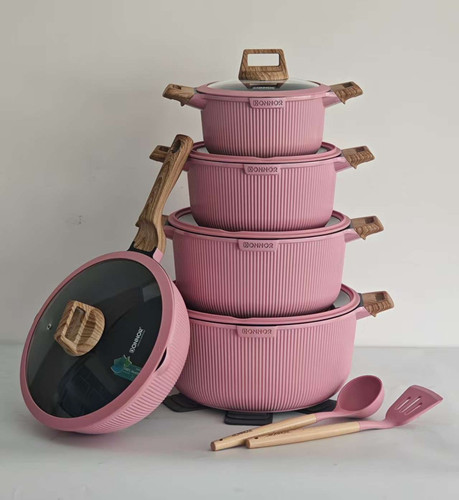 Donnor 10pc pink non stick - pink, non-stick