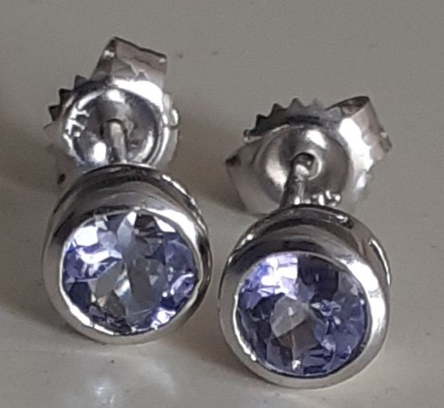 Tanzanite earrings 9ct white - tanzanite,