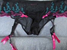 Masquerade Mesh Suspender Knickers M