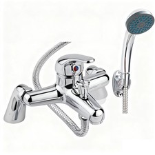 Luxury Bathroom Chrome Sink Bath Filler Tap Shower Mixer Taps with Hand Held Set
