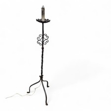 Vintage metal wrought iron standard lamp / floor standing lamp