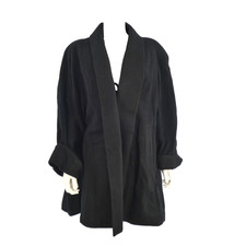Vintage Black Swing Coat Wool