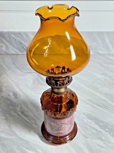 Vintage amber glass - glass, oil